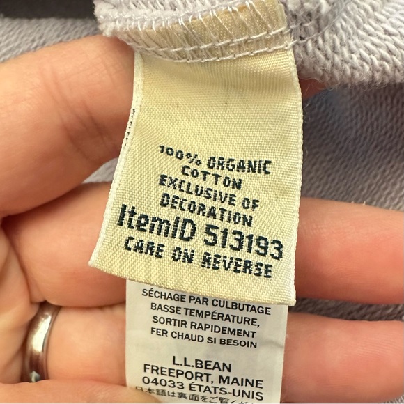 LL Bean Womens Quarter Zip Sweatshirt Size Medium Lavender Outdoors Cozy Rugby - Picture 7 of 8